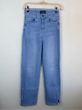 FITJEANS High Rise Straight Leg Jeans Slit Hem Small